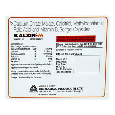 KALZIN M Softgel Capsule 15's - Supplements-Vam