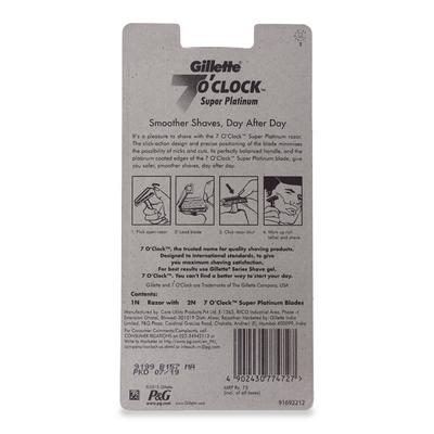 Gillette 7 'o' Clock Super Platinum Razor + 2 Blades - Razors & Cartridges