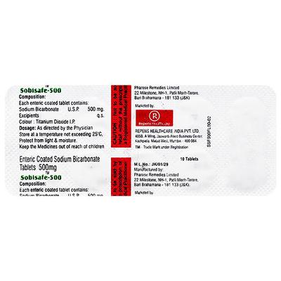 SOBISAFE 500 Tablet 10's - Supplements-Ele