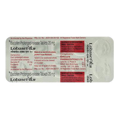 LOBASET XL 20 Tablet 10's - Muscle Cramps/Spasticity-Mus