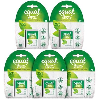 Equal Stevia Natural Sweetener Tablet (Pack of 5 x 100's) 1's - Sugar Substitute
