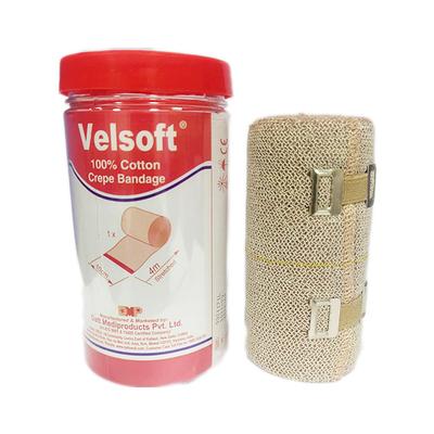 Velsoft Cotton Crepe Bandage (204100) (10 cm x 4 mtr) 1's - Bandages