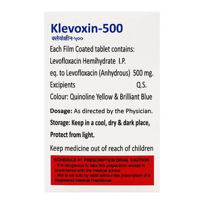 KLEVOXIN 500mg Tablet 10's - Bacterial Infections-Qui