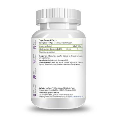 Natures Velvet Coenzyme Q-10 100 mg Softgels 60's - Speciality Medicines