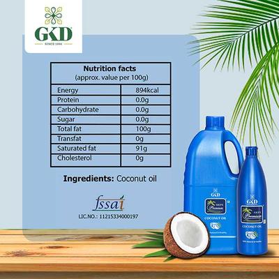 GKD's Premium Pure Coconut Hair Oil 600 ml - Hair Oils