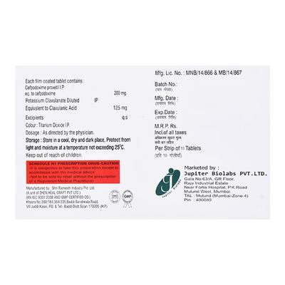 JUPIDOX CV Tablet 10's - Bacterial Infections-Cep