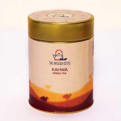 The Infused Kettle Green Tea Leaves - Kahwa 50 gm - Teas