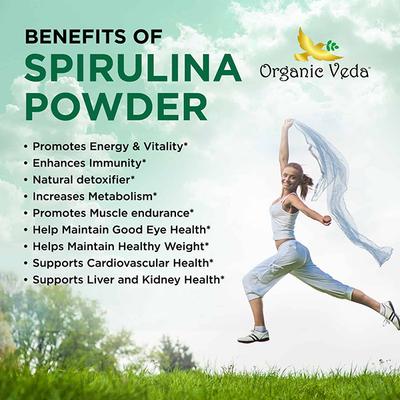 Organic Veda Spirulina Powder 227 gm - Pure Herbs