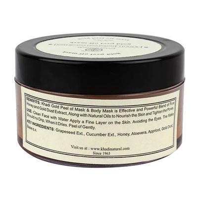 Khadi Natural Herbal Gold Peel Off Mask 50 gm - Masks & Peels