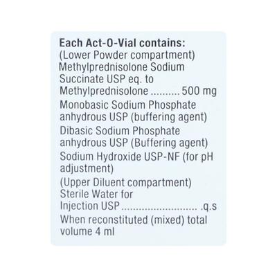 Solu Medrol 500mg Injection 4ml - Hormonal Therapy-Cor