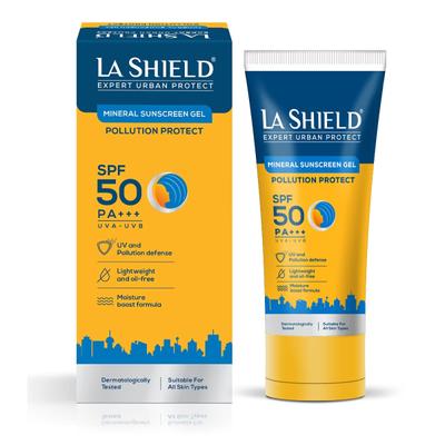 La Shield Pollution Protect Mineral Sunscreen Gel - SPF 50 50 gm (N) - Face Sunscreen