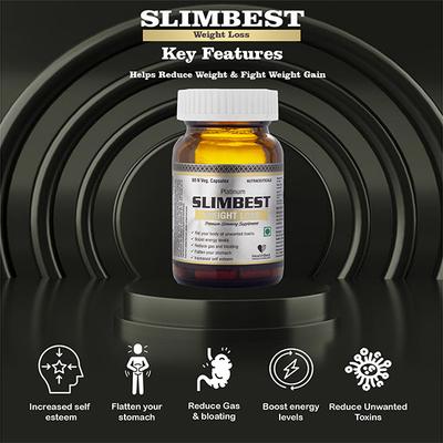 HealthBest Platinum Slimbest Weight Loss Capsule 60's - Multi-Vitamins