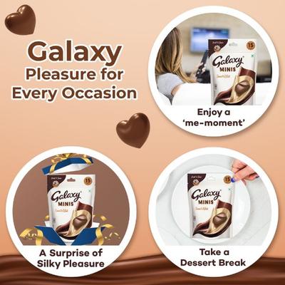Galaxy Milk Mini Chocolate Bar - Smooth Milk (Pack of 12) - Nutritional Bars