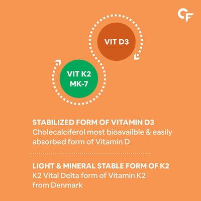 CF Vitamin D3 + K2 Tablet 120's - Multi-Vitamins
