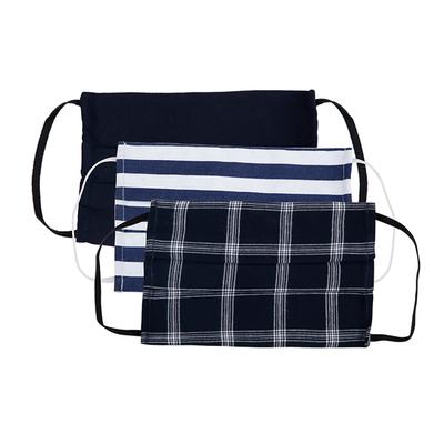 Faballey Nautical 2 Ply Pleated Reusable Mask Set (3 Pcs) - Face Mask