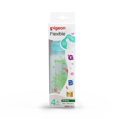 Pigeon Flexible 4+ Months PP Feeding Bottle - Blue 240 ml - Feeding & Nursing