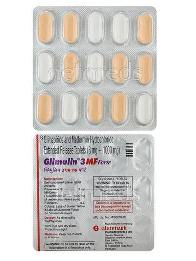 Glimulin 3Mf Forte Tablet 15'S - Diabetes-Ant