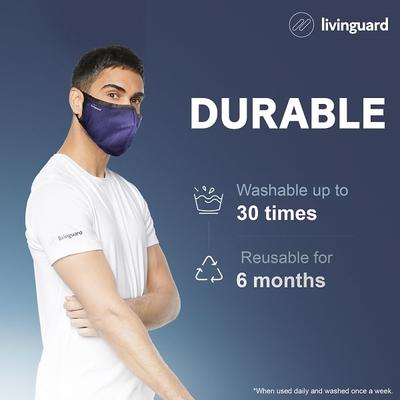 Livinguard Face Mask Pro Without Valve (L) - Red (Pack of 1) - Face Mask