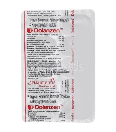 Dolanzen Tablet 10'S - Pain relief-Nsa