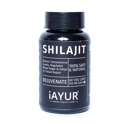 iAYUR Shilajit 500 mg Veg Capsule 60's - Herbal Dietary Supplement
