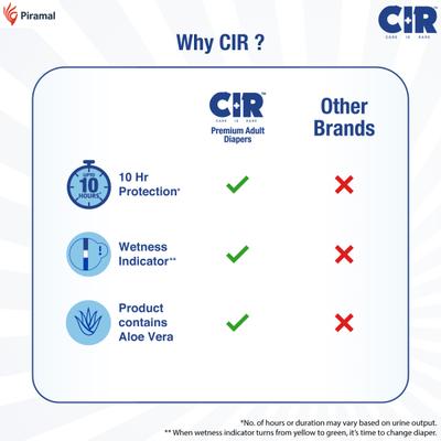 CIR Premium Adult Diapers - Tape (XL) 10's - Adult Diapers & Pads