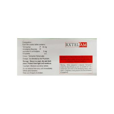 RXTEL AM 40mg Tablet 10's - Hypertension-Ana