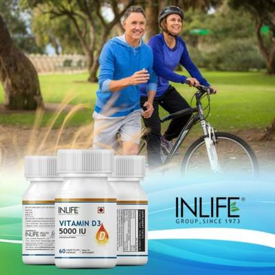 INLIFE Vitamin D3 5000 IU Capsules 60's - Multi-Vitamins