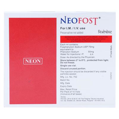 Neofost 75mg Injection 2ml - Epilepsy/Convulsion-Ant
