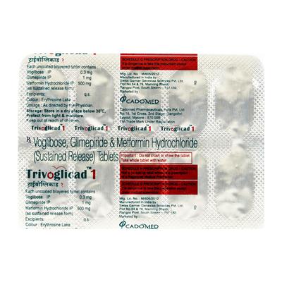 Trivoglicad 1mg Tablet 10'S - Diabetes-Ant