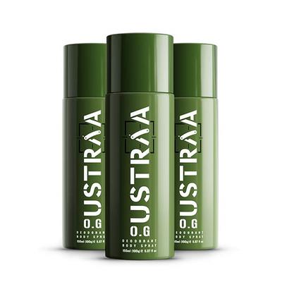 Ustraa O.G Deodorant Body Spray (Pack of 3 x 150 ml) - Men Deodorants/Roll-Ons