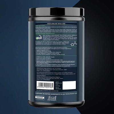 MuscleBlaze BCAA 6000 Powder - Tangy Orange 450 gm - Bcaa Supplements