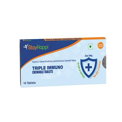StayHappi Triple Immuno Chewable Tablet 10's - Multi-Vitamins