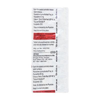 Pexep CR 25mg Tablet 10'S - Depression-Ant