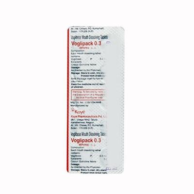 Voglipack 0.3mg Tablet 10'S - Diabetes-Ant