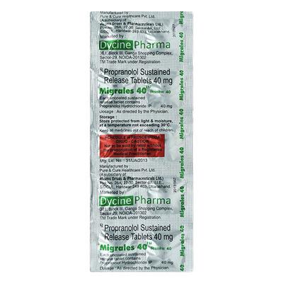 MIGRALES 40mg Tablet 10's - Hypertension-Bet