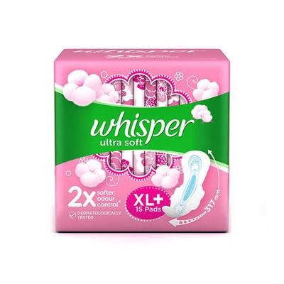 Whisper Ultra Soft Air Fresh Sanitary Pads (XL +) 15's - Sanitary Napkins