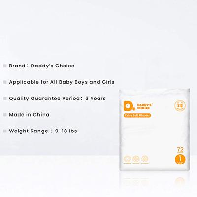 Daddy's Choice Tape Style Baby Diapers - (S) 72's - Diapers & Wipes