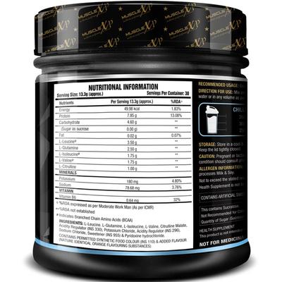 MuscleXP BCAA PRO Supplement Powder - Orange Flavour 400 gm - Bcaa Supplements