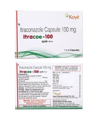 Itracoe 100mg Capsule 4'S - Fungal Infections-Anf