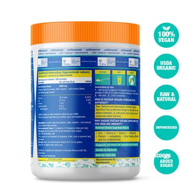 Fast&Up Organic Spirulina Plus Powder 300 gm - Herbal Dietary Supplement