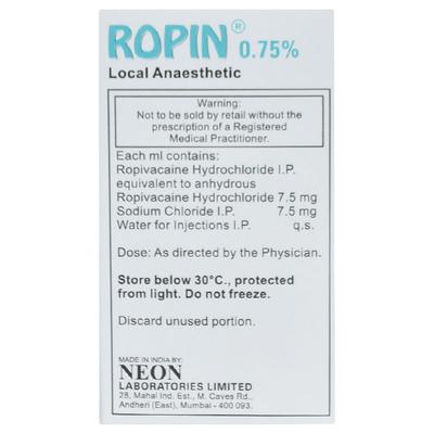 ROPIN 0.75% INJECTION 20ML - Anaesthesia - Local-Ana
