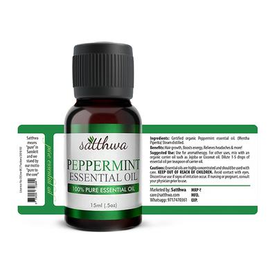 Satthwa 100% Pure Essential Oil - Peppermint 15 ml - Essential Oils