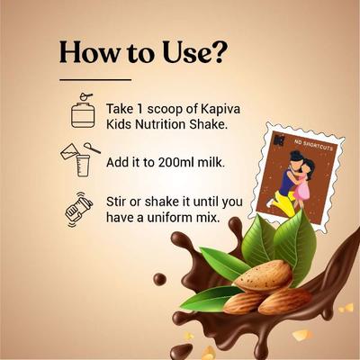 Kapiva Kids Nutrition Shake Powder - Tasty Chocolate (2-7 yrs) 400 gm - Health Products