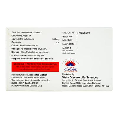 CEFUCARE 500 Tablet 10's - Bacterial Infections-Cep