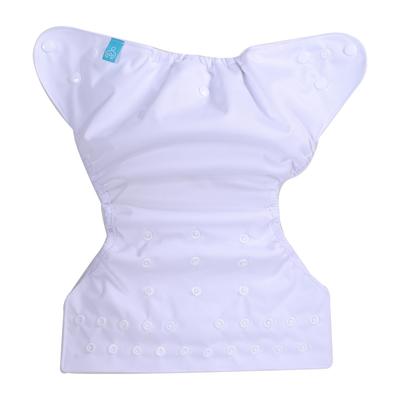 Bumberry Reusable Diaper Cover with 1 Natural Bamboo Cotton Insert - White - Diapers & Wipes