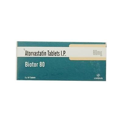 BIOTOR 80 Tablet 10's - High Cholesterol-Dys