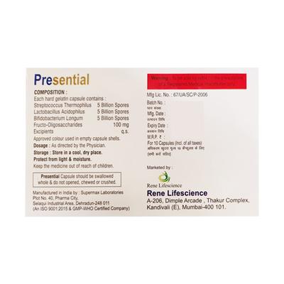 PRESENTIAL Capsule 10's - Diarrhoea-Ant