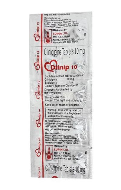 Dilnip 10mg Tablet 10'S - Hypertension-Cal