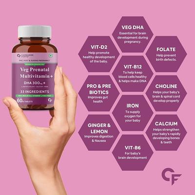 CF Veg Prenatal Multivitamin Veg Tablet 60's - Multi-Vitamins