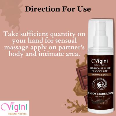 Vigini Lubricant Lube Water Based Gel - Chocolate 50 ml - Flavoured Lubes